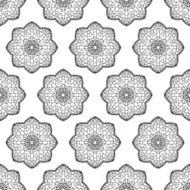 Seamless pattern with flower silhouettes N6