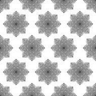 Seamless pattern with flower silhouettes N7