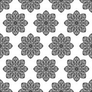 Seamless pattern with flower silhouettes N8