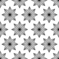 Seamless pattern with flower silhouettes N9