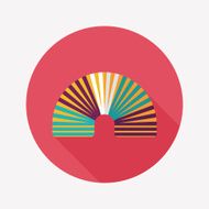 Rainbow spiral flat icon with long shadow eps10 N12
