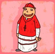 Cartoon priest illustration N6