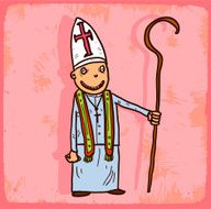 Cartoon priest illustration N7