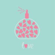 Perfume with hearts inside Card