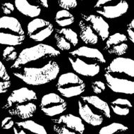 Woman lips pattern on black background Lipstick kiss N2