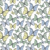 seamless pattern with butterflies N44