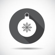 Christmas Flat Icon with long Shadow Vector Illustration N4