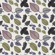 Leaves Seamless vector background N10