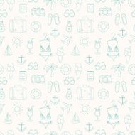 On vacation summer sketch seamless pattern N3