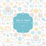 Abstract vintage ornamental tulips textile frame seamless pattern background