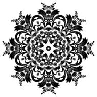White and black abstract fantastic element