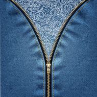 Denim background with open zipper N3