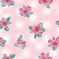 Seamless color rose pattern