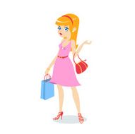 Beautiful girl going for shoping