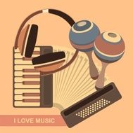 vector retro music poster