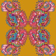 Vector seamless pattern with abstract elements Compound ethnic texture