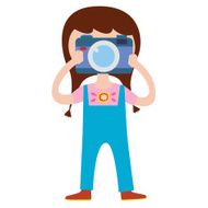 Cute girl photographer character N2