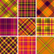 Set of seamless tartan patterns N6