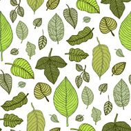 Leaves Seamless vector background N11