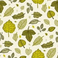 Leaves Seamless vector background N12