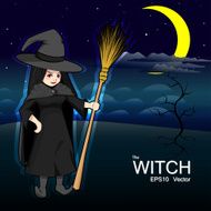 halloween witch vector illustration