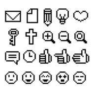 Pixel icon set