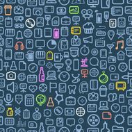interface icons seamless background N2