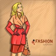 Elegant fashionable lady N4