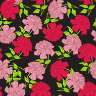 Vector Seamless hand draw watercolor flower blossom pattern