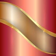 Vector abstract precious metallic background with curves
