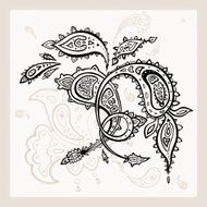 Hand Drawn Paisley ornament N13