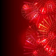 Red background with lights