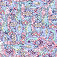 Hand drawn abstract vector floral background N6
