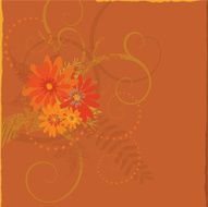 Floral Background in Orange