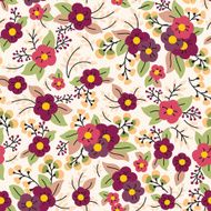 Pattern with floral bouquets