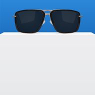 Abstract background with realistic sunglasses N2