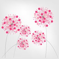 Abstract Colorful Background with Flowers Vector Illustration N5