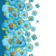 Seamless floral pattern with pretty stylized flowers N4