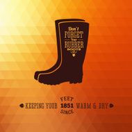 Rubber Boots Autumn Abstract Vector Background