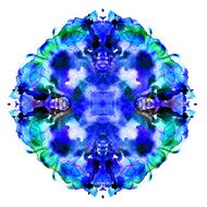 colorful symmetric watercolor painting N6