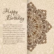 lacy vector wedding card template abstract circle floral ornament good N7