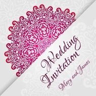 lacy vector wedding card template abstract circle floral ornament good N8