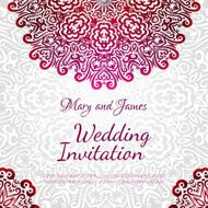 lacy vector wedding card template abstract circle floral ornament good N10