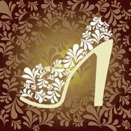 high heel shoe fashion background- Illustration