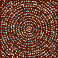 Color dot mandala Circle vector pattern