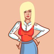 Stylish office lady N7