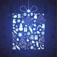 Christmas and New Year vector greeting card
