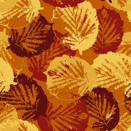 Seamless texture of leaves on warm background