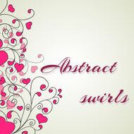Hearts and swirls on a light background N31