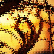 abstract yellow mosaic check shape background